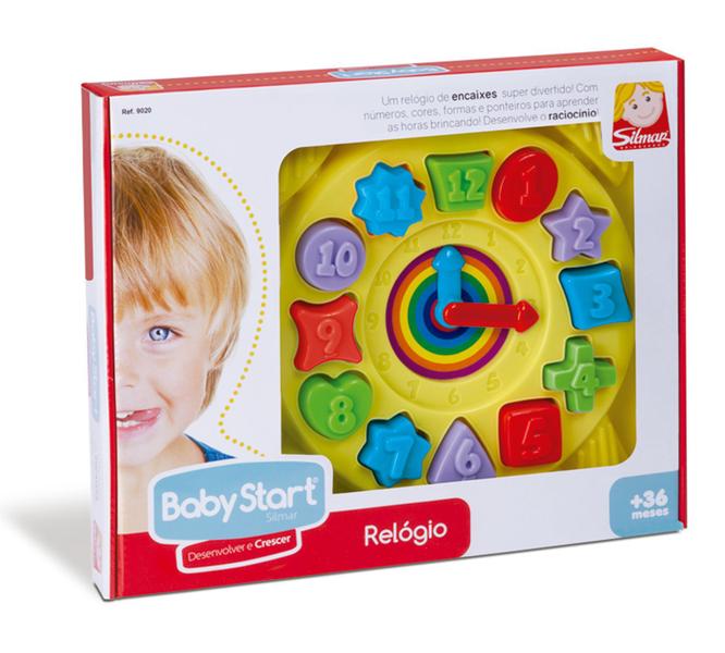 Imagem de Relógio Didático Brinquedo Educativo Silmar Brinquedos