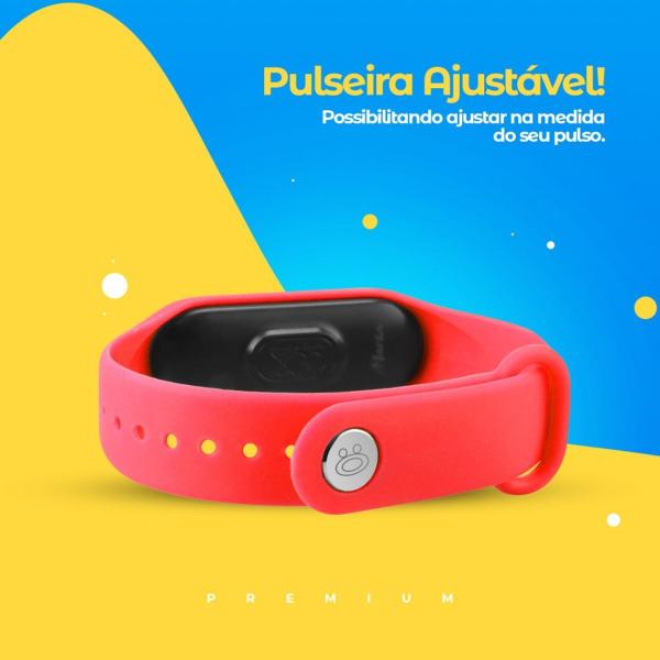 Imagem de relogio digital ajustavel prova dagua infantil bracelete presente data silicone vermelho