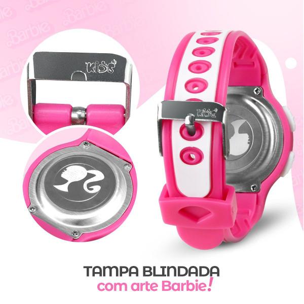 Imagem de Relógio Digital Barbie Rosa Infantil + Bracelete + Óculos Sol Proteção UV + Caixa Original Pulseira Ajustável Data Alarme