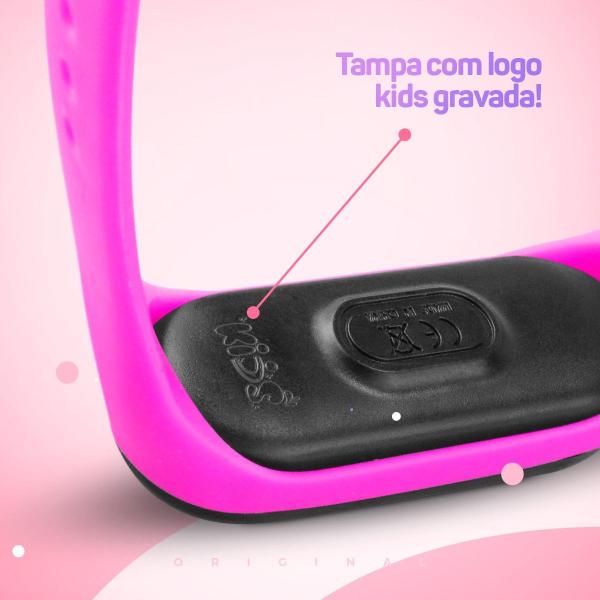 Imagem de relogio digital bracelete infantil prova dagua ajustavel criança pink rosa original adolescente data