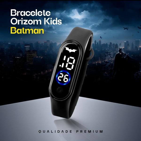 Imagem de Relogio digital bracelete prova dagua infantil batman silicone preto adolescente menino original