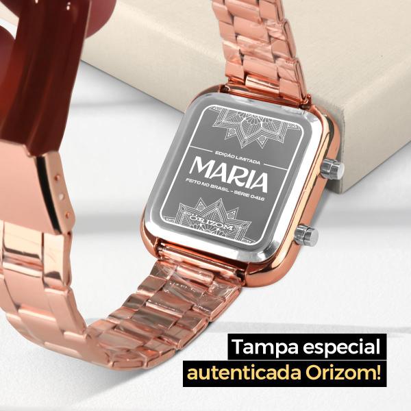 Imagem de relogio digital feminino quadrado coleção Maria + pulseira estilo pandora presente mulher na caixa original