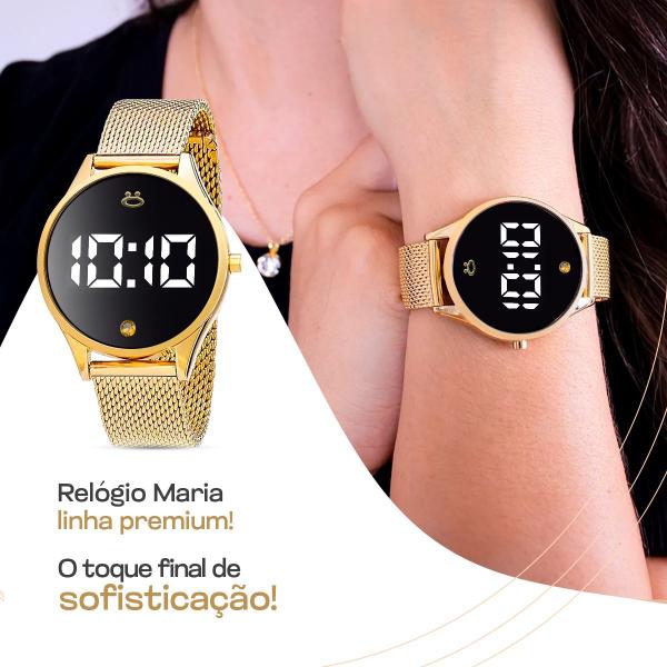 Imagem de Relógio Digital Feminino + relógio Bracelete Digital + Óculos Sol