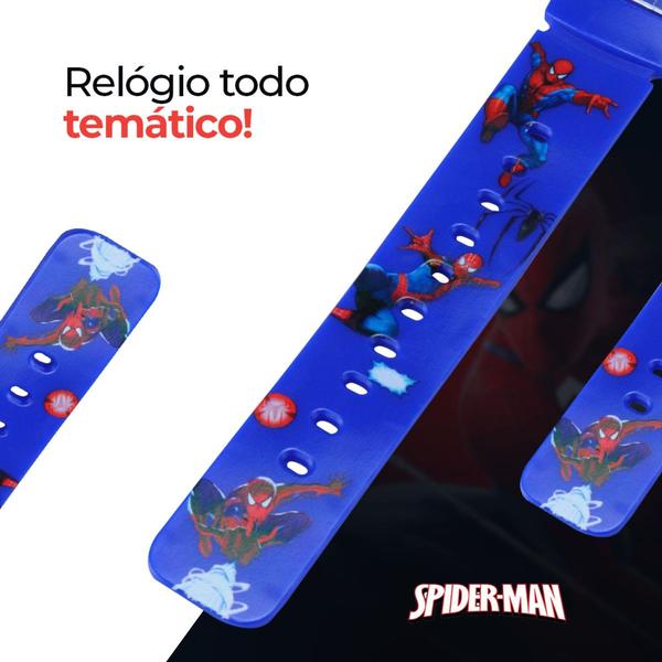 Imagem de Relogio Digital Infantil Kids Personalizado Com Pulseiro Silicone  Ajustável Super Hero + Caixa