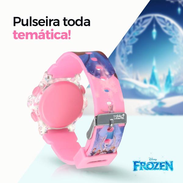 Imagem de relogio digital infantil led rosa silicone princesa + caixa ajustavel qualidade premium