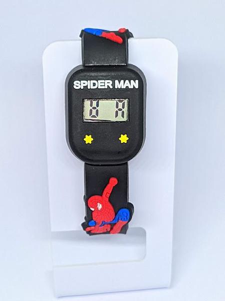 Imagem de Relógio Digital Infantil para Crianças Meninos e Meninas Silicone 3D Personagens Homem Aranha Frozen Batman