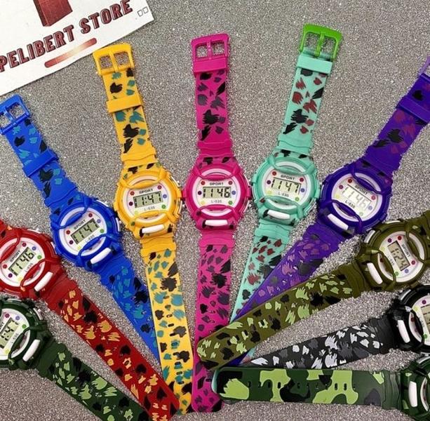 Imagem de Relógio Digital Infantil para Crianças Meninos/Meninas Esportivo Pulseira Silicone Colorido Sport Quartz