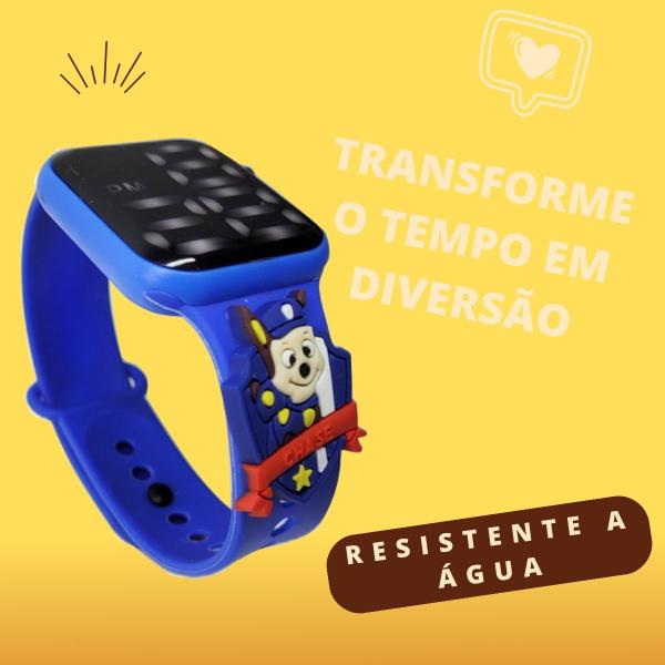 Imagem de Relógio digital Infantil Patrulha Chase Resistente à Água