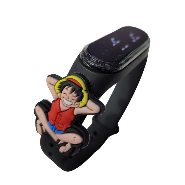 Imagem de Relógio Digital Infantil Touch Aprenda Brinque Luffy - Preto