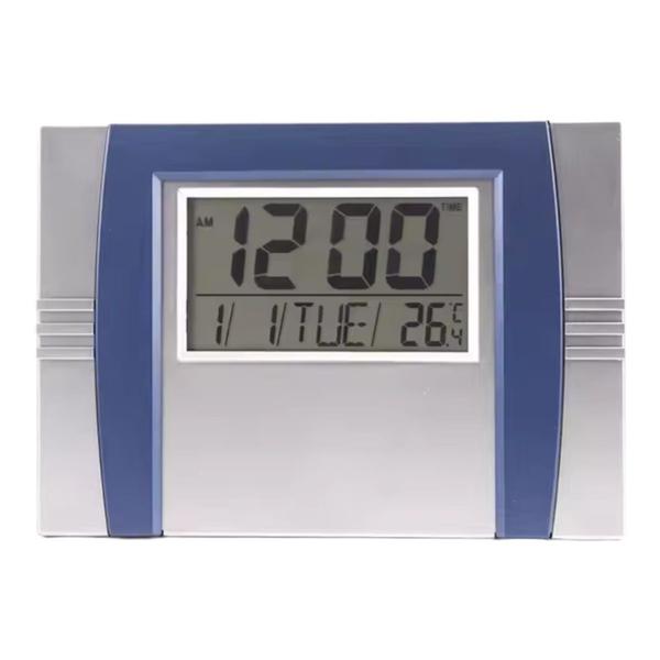 Imagem de Relógio digital LCD de mesa ou de parede c/alarme despertador temperatura e calendário 6602