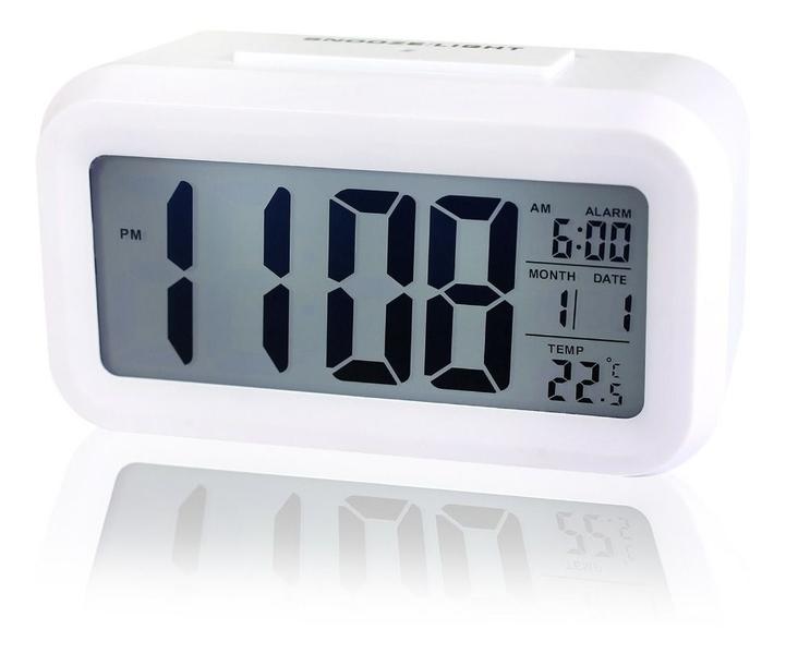 Imagem de Relógio Digital Lcd Led Despertador Calendário Temperatura