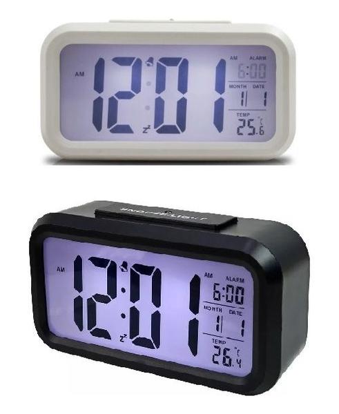 Imagem de Relógio Digital Lcd Led Despertador Calendário Temperatura