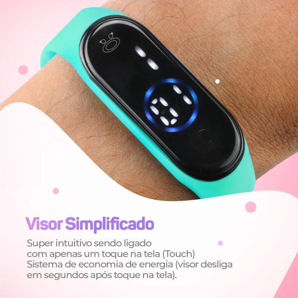 Imagem de Relógio Digital LED Bracelete Orizom Maria Flexível Silicone