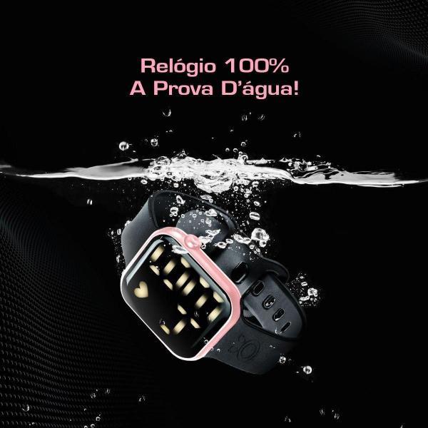 Imagem de Relogio Digital Led Feminino Rosa + Relogio Masculino Preto