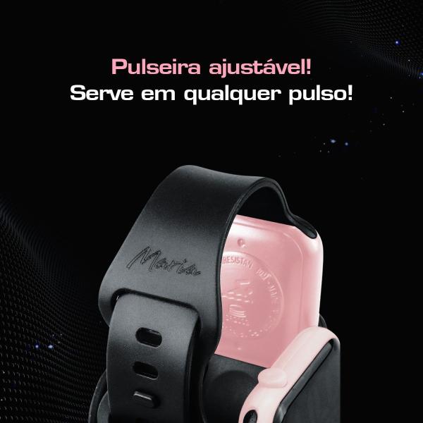 Imagem de Relogio digital led feminino rosa + relogio masculino preto qualidade premium esportivo original