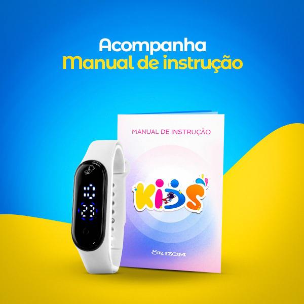 Imagem de Relógio Digital Led Infantil a Prova dagua Branco G2