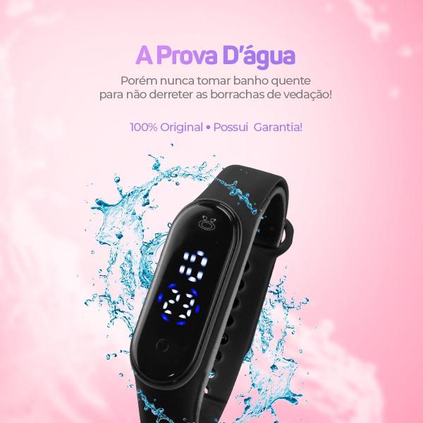 Imagem de Relogio Digital Led Preto Esportivo a prova dagua com  Pulseira de Silicone