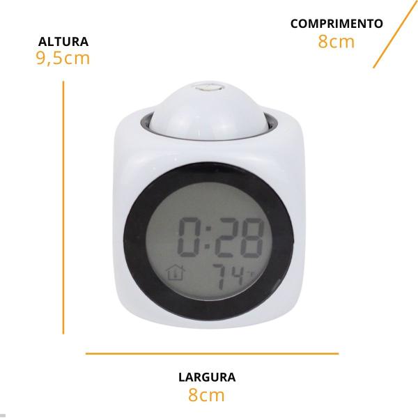 Imagem de Relógio Digital Mesa De Cabeceira Despertador C/ Temperatura