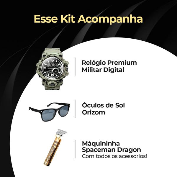 Imagem de Relógio Digital Militar Camuflado Masculino + Kit Homem Presente