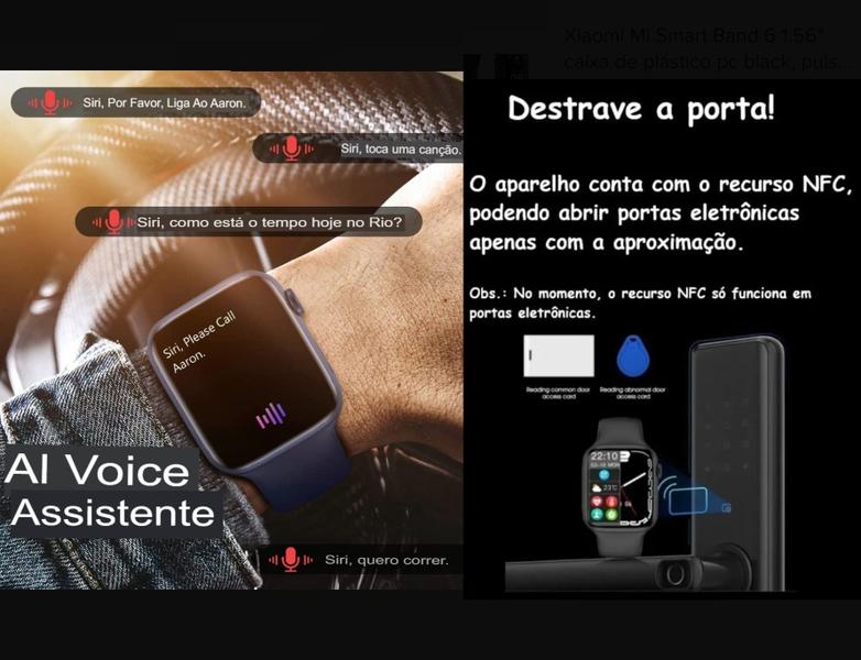 Imagem de Relógio Digital Para Android Ios Com 2 Pulseiras Recebe Ligação W29