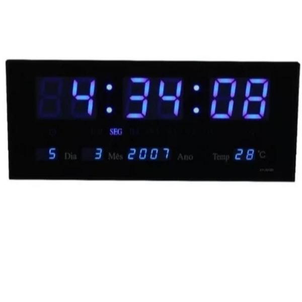 Imagem de Relógio Digital Parede Led ul Temperatura 36Cm Sing Clock