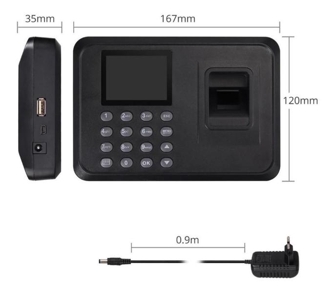 Imagem de Relógio Digital Ponto Biométrico Impressão Bater Ponto