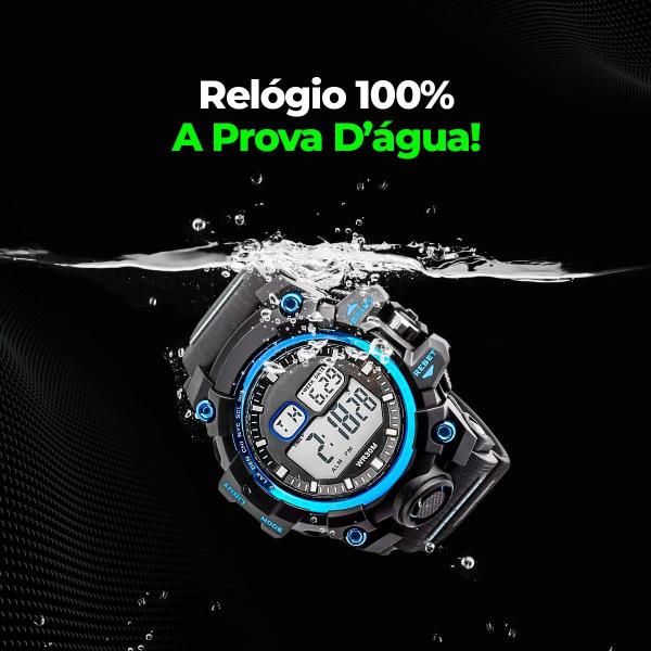 Imagem de Relógio Digital Prova D'Água + Bracelete + Óculos Proteção