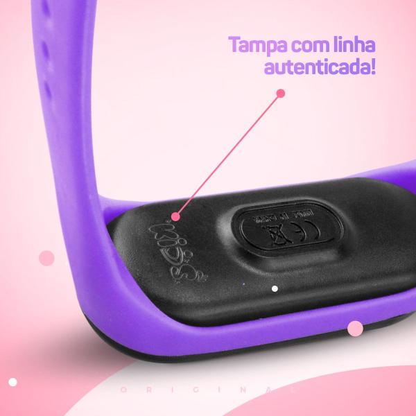 Imagem de relogio digital prova dagua ajustavel bracelete infantil presente original lilas silicone data roxo