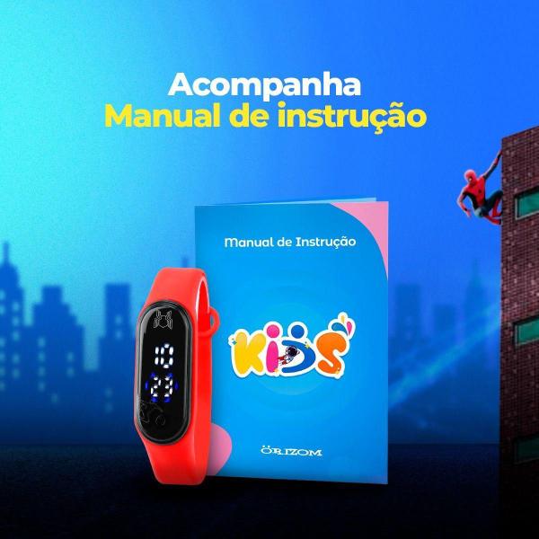 Imagem de Relogio Digital Prova Dagua Led + Homem Aranha Copo Infantil