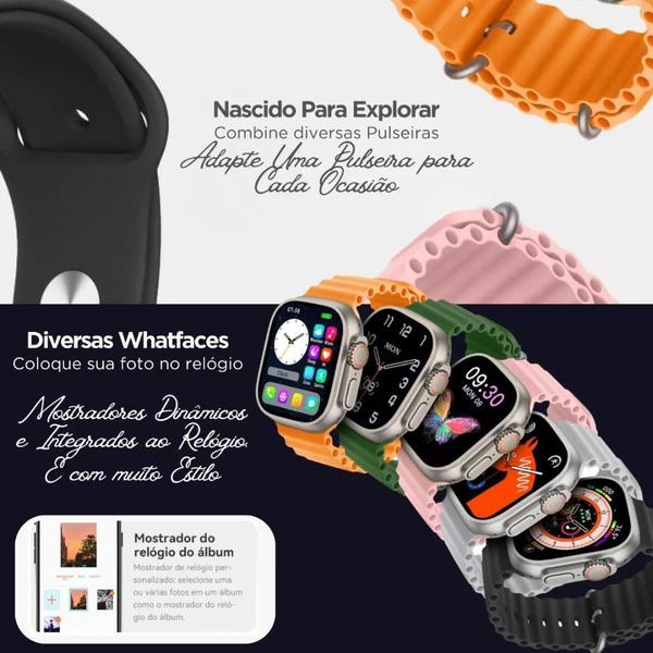 Imagem de Relógio Digital Smartwatch Hw68 Ultra Original Mini lançamento  41mm C/ 02 Pulseiras