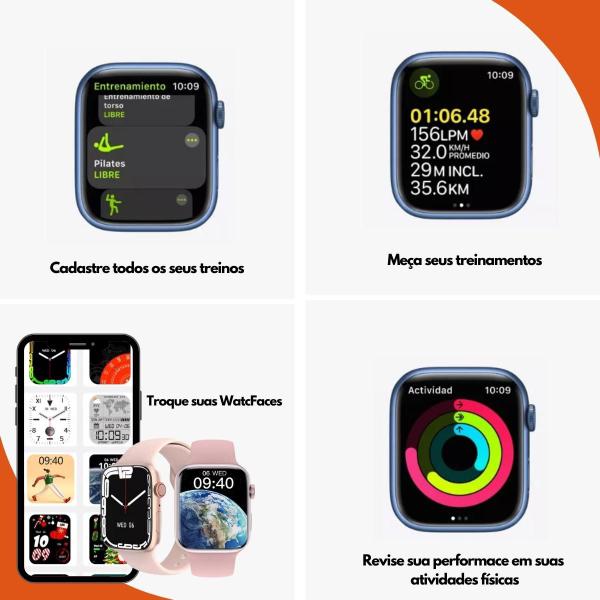 Imagem de Relógio Digital Smartwatch V9 Pro Max C/ ChatGPT + Pulseira Milanesa 44mm