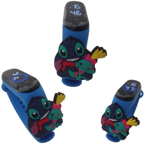 Imagem de Relógio Digital Touch Infantil Stitch&Pelucia_Cor-Azul - Smactudo