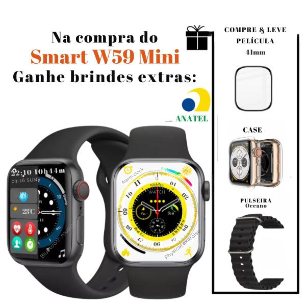 Imagem de Relógio digital W59 Mini Smartwatch 41mm Original Feminino