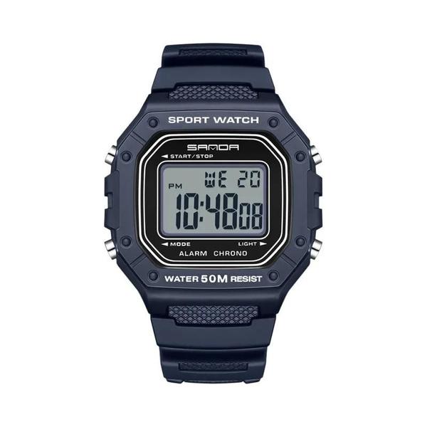 Imagem de Relógio Esportivo Masculino Digital LED Sanda G - À Prova de Choques - Estilo Militar