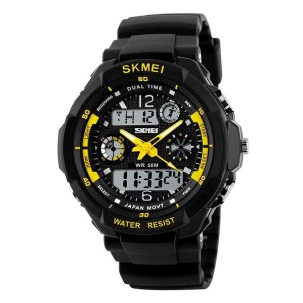 Imagem de Relógio Esportivo Militar Masculino Skmei S-shock 0931 LED Digital Analógico À Prova D'Água Alarme Cronometro Quartz Junqiao