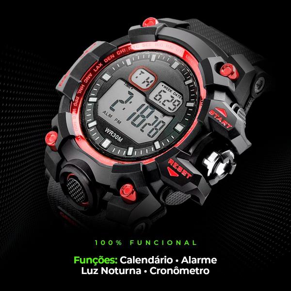 Imagem de Relogio esportivo prova dagua premium digital masculino original cronometro alarme esportivo robusto