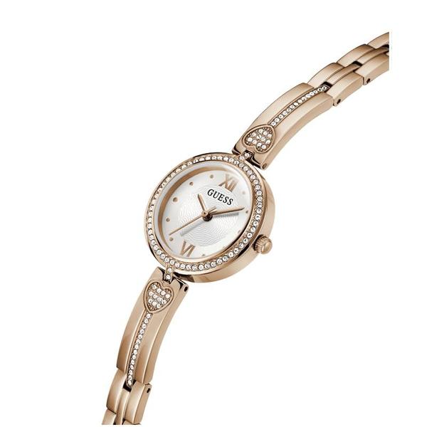 Imagem de Relógio: estojo feminino GUESS G-Link em tom de ouro rosa de 27 mm