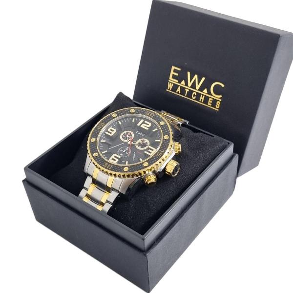 Imagem de Relógio Ewc Masculino Bicolor Cronógrafo Big Case Emt14002D