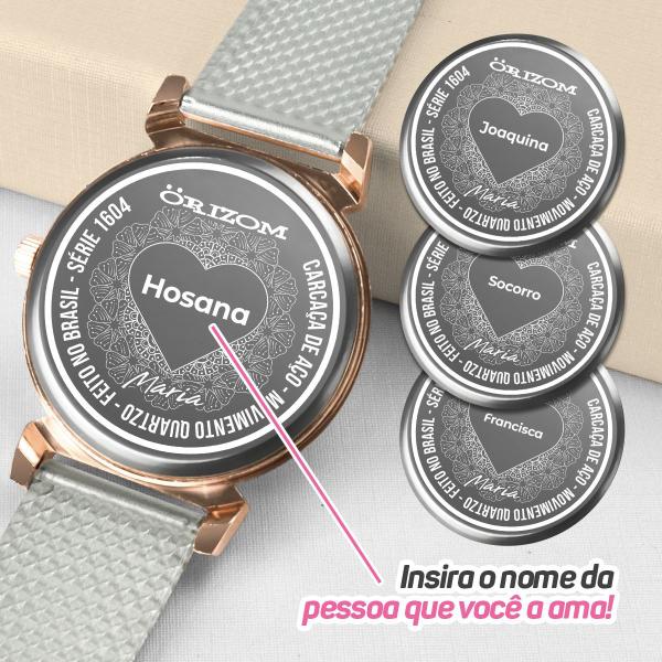 Imagem de relogio feminino aço inox caixa rose silicone banhado social casual inoxidável presente moda