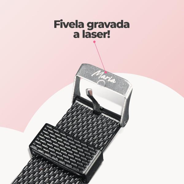 Imagem de relogio feminino aço inoxidavel silicone digital led strass pulseira ajustavel preto ajustavel moda