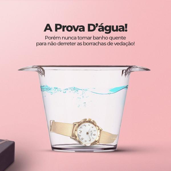 Relogio feminino aço prova dagua colar pulseira silicone coração moda presente casual - Orizom Imagem de Relogio feminino aço prova dagua colar pulseira silicone coração moda presente casual