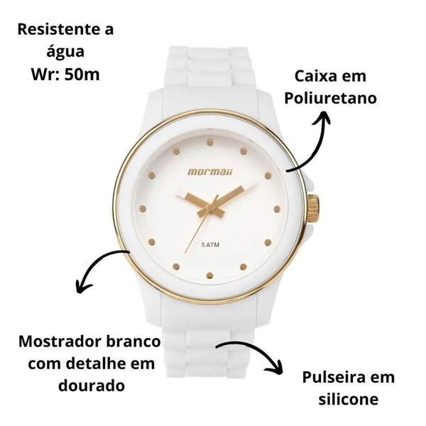 Imagem de Relogio Feminino Branco Mormaii MOPC21JAKO/8B