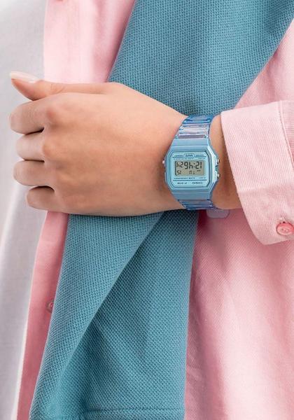 Imagem de Relógio Feminino Casio Digital F-91WS-2DF-SC Azul F91WS