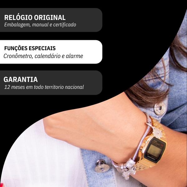 Imagem de Relógio Feminino Casio Vintage Digital Dourado A159WGEA-1DF