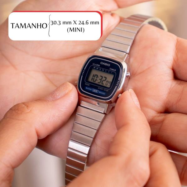 Imagem de Relógio Feminino Casio Vintage Prata Mini LA670WA-2DF