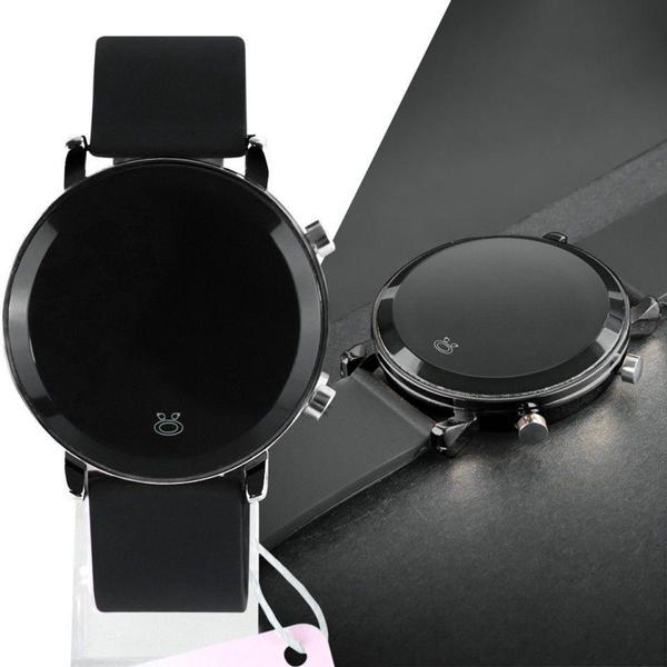 Imagem de Relogio Feminino Casual Digital Preto Pulseira Silicone Ajustavel - Orizom