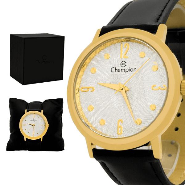 Relogio Feminino Champion Analogico Aço Inoxidavel Dourado Mostrador Branco Pulseira Couro... Relogio Feminino Champion Analogico Aço Inoxidavel Dourado Mostrador Branco Pulseira Couro...