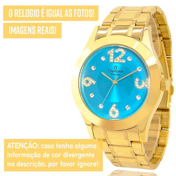 Imagem de Relógio Feminino Champion Dourado Prova Dágua Original