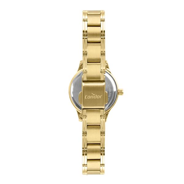 Imagem de Relógio Feminino Condor Analogico Redondo Pequeno Resistente Água Casual Dourado COPC21JAJ/4X