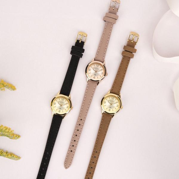 Imagem de Relogio Feminino Condor Dourado Pequeno + Pulseira Berloques